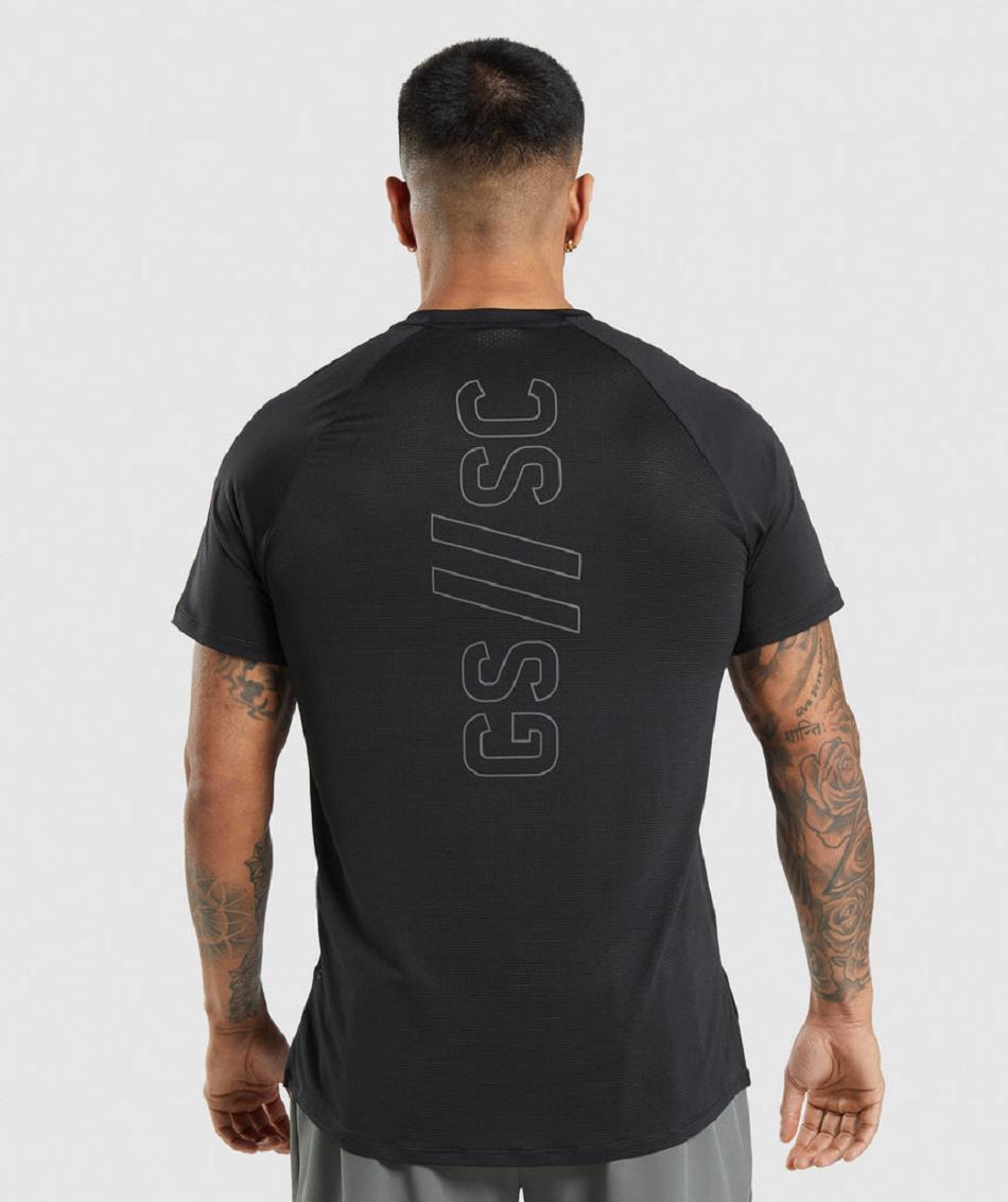 Gymshark Gymshark//Steve Cook Muške T Shirts Crne | HR 2362AHK